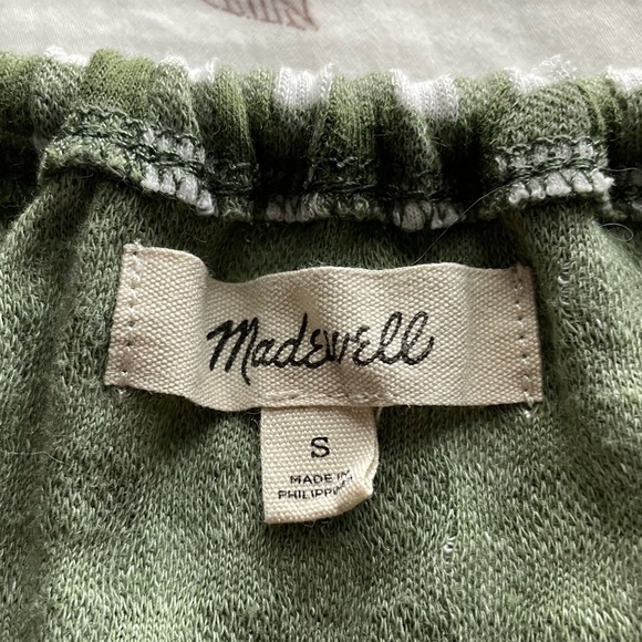 Madewell Jacquard Puff Sleeve Mini Dress Gingham Faded Palm Green Small Cottage - Picture 8 of 13